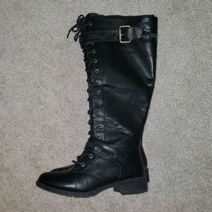 Knee High Combat Boots